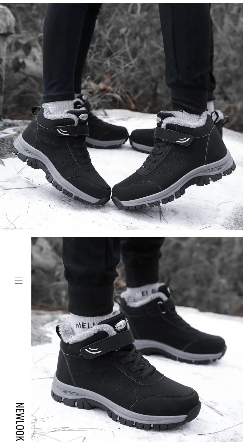 Winter Popular Waterproof  Walking Shoes Cotton Shoes Couple Plush Warm Comfortable Women And Men Shoe