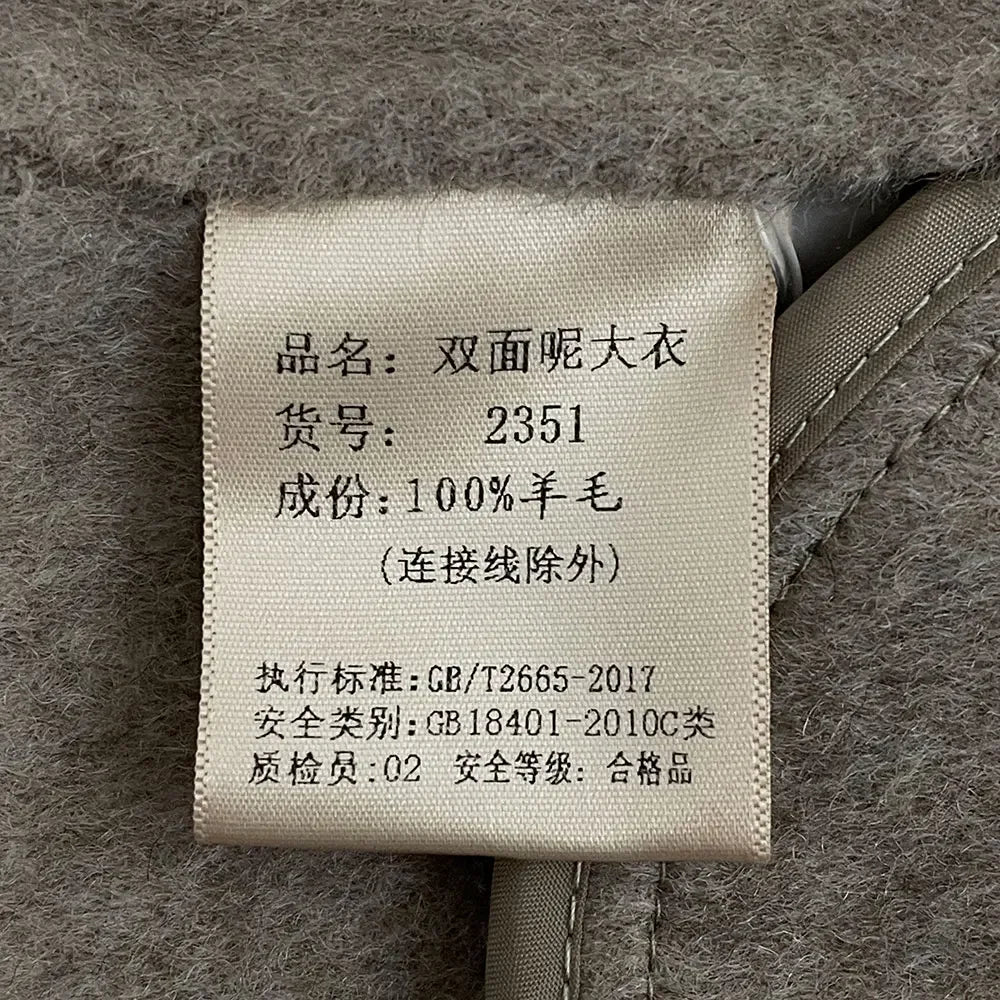 2024 New Winter Jacket for Women Natural Fox Fur Collar Thickened Warm Cashmere Wool Double-sided Coat Fashion V-neck Commuting