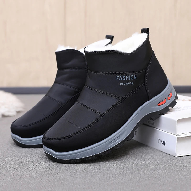2025 Winter Men's New Thickened Cotton Shoes with Fleece Durable and Skid-resistant Warm and Comfortable Free Men's Shoes