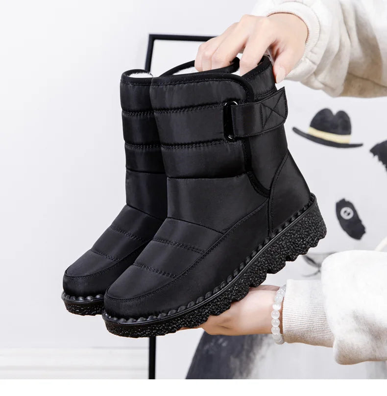 Boots Women Non Slip Waterproof Winter Snow Boots Platform Shoes for Women Warm Ankle Boots Cotton Padded Shoes Botas De Mujer
