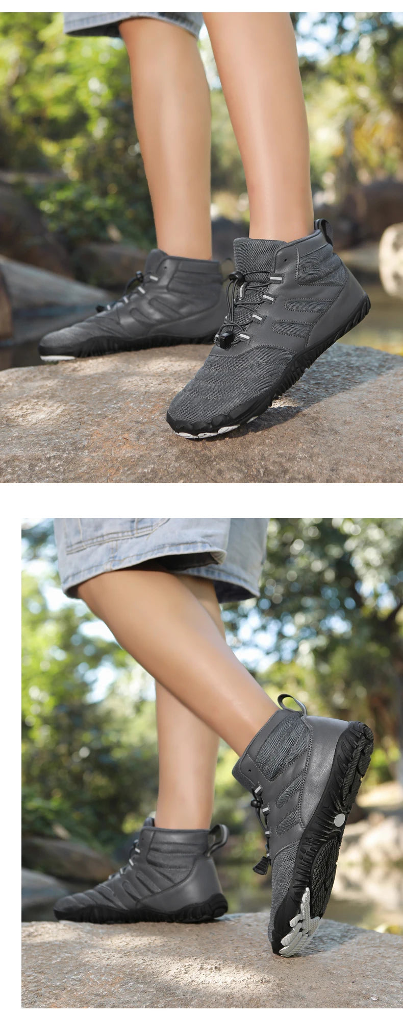 Winter Boots for Men Women Snow BareFoot Outdoor Non-slip Warm Fur Sneakers Ankle Boots waterproof mountaineering Hiking Shoes