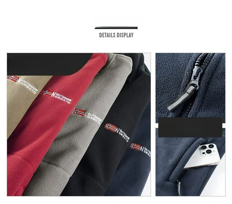 Winter Fleece Coat Fashion Trend Retro Sports Thick Warm Lamb Wool Jacket Men Casual Loose Comfortable High-Quality Work Jacket