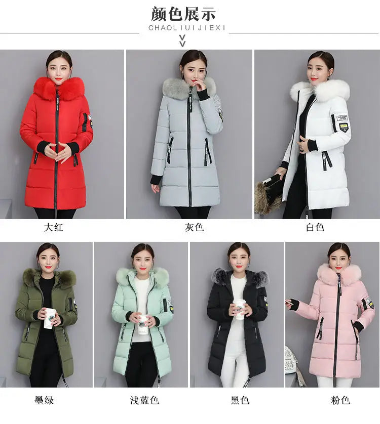 Winter Coat 2025 New Women's Thick Cotton Jacket Women Hooded Coat Medium long Casual Student Jackets Female Warm Parka Overcoat