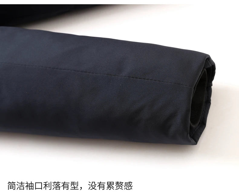 Men's Outdoor Winter Coat Parkas Middle-aged and Elderly Padded Men's Down Warm Padded Jacket Winter Removable Hooded Parkas