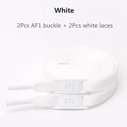 Combinaison de lacets AF1 originaux, lacets plats blancs et décoration de chaussures, accessoires pour chaussures Air Force One 