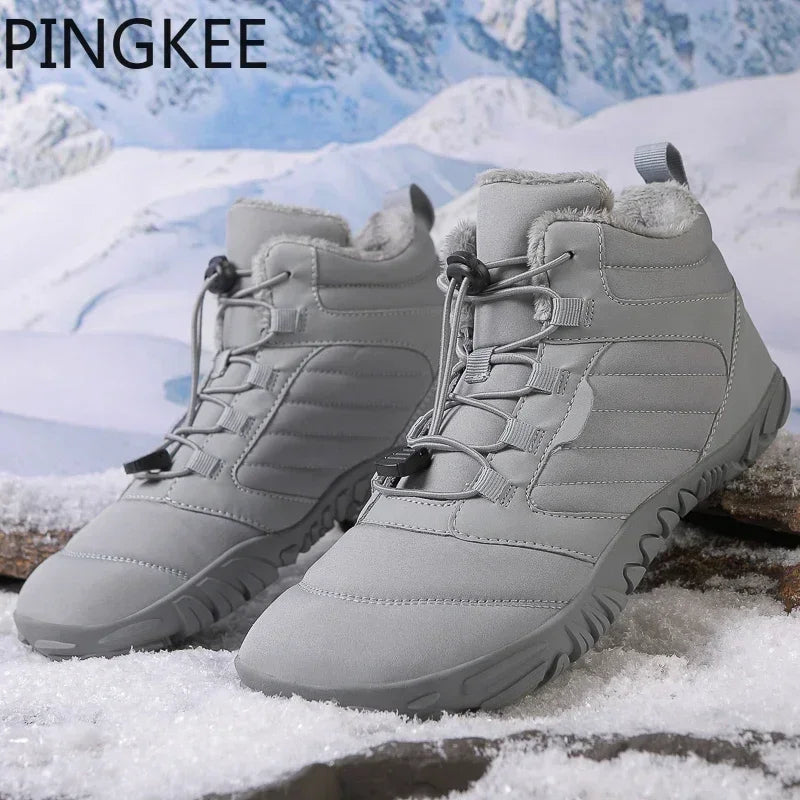 PINGKEE VENOCON Wide ToeBox Barefoot Shoes Men Women Athletic Minimalist Winter Snow Thermal Feet Boots Sneakers Footwear Man