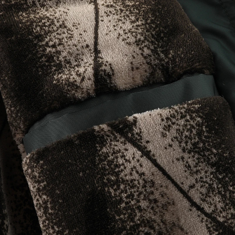 Winter Men's Black Padded Jacket Removable Hood Durable Windproof Fabric Embroidery Decorative Side Pockets Sleeve Zipper