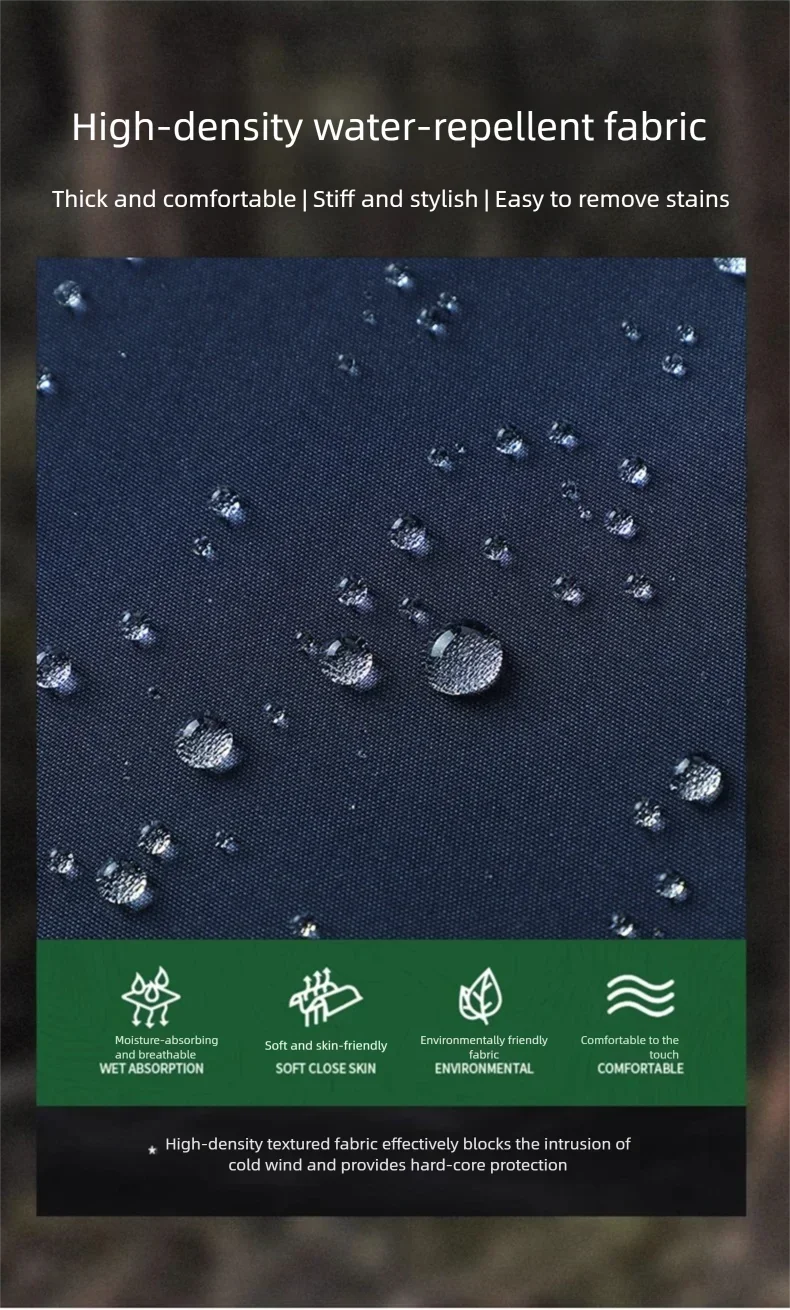 Winter New Fashionable Waterproof  Thick Warm Hooded Cotton Jacket For Men's Casual Loose Retro Sports Jacket