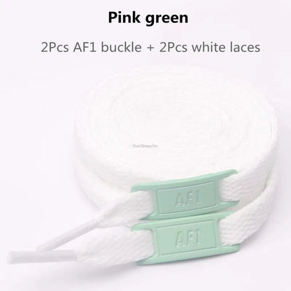 Combinaison de lacets AF1 originaux, lacets plats blancs et décoration de chaussures, accessoires pour chaussures Air Force One 
