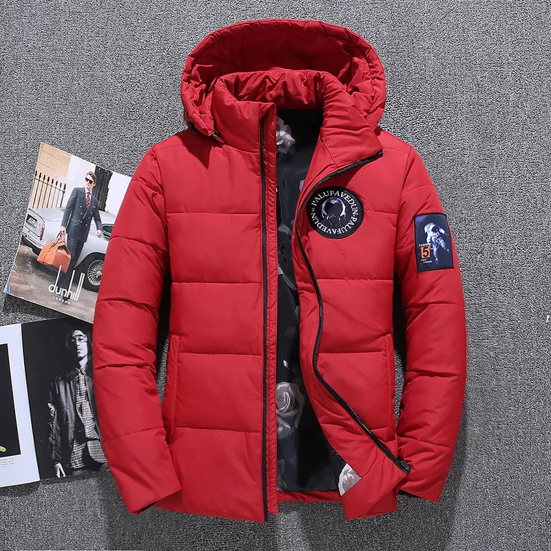 -20 Degree Down Jacket Male Winter Parkas Men White Duck Down Jacket Hooded Outdoor Thick Warm Padded Snow Coat Oversize M-4XL