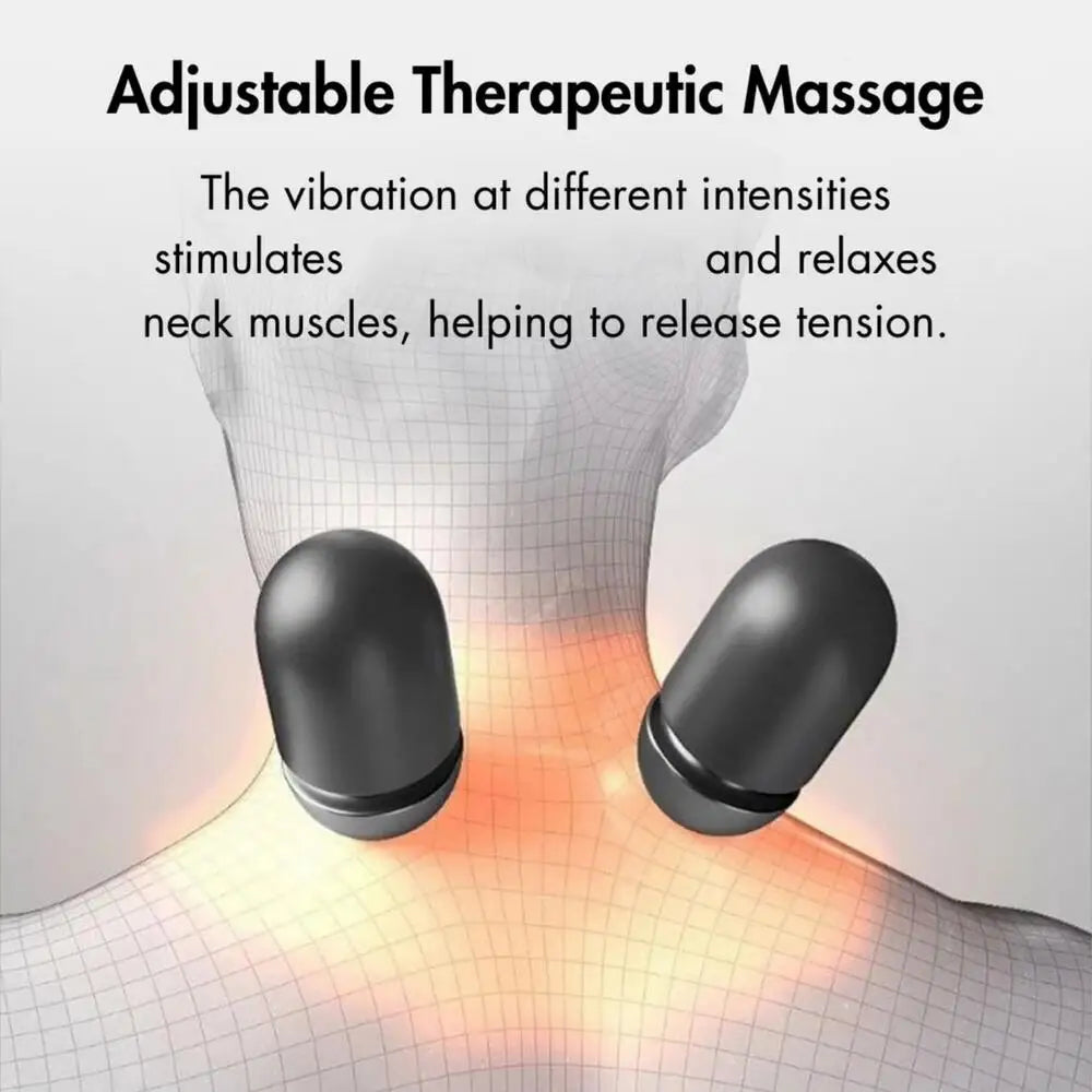Fisiorest 3in1 Neck Massager Heat Neck Massager For Deep Tissue Pain Relief Improves Blood Circulation Shoulder Massager Pillow