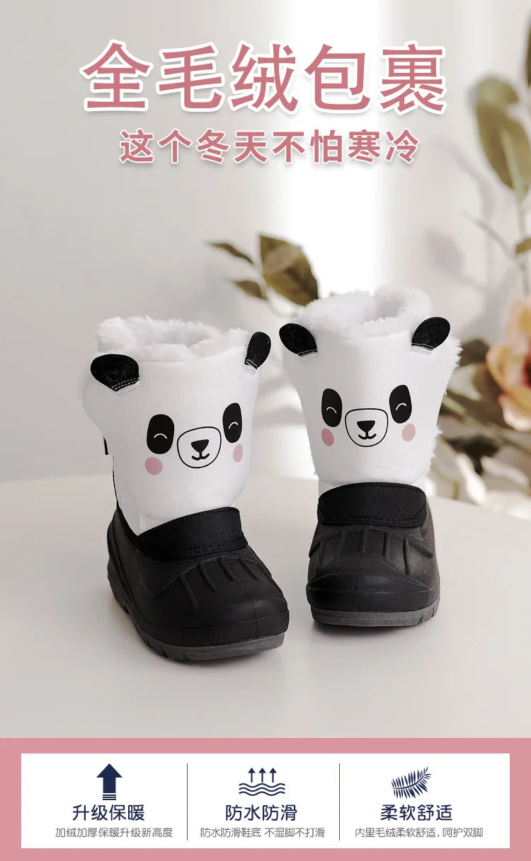 Girls Unicorn Snow Boots Waterproof Slip Resistant Cold Weather Shoes Brand Boy Girls Rubber Boots for Kids Fashion Sneakers