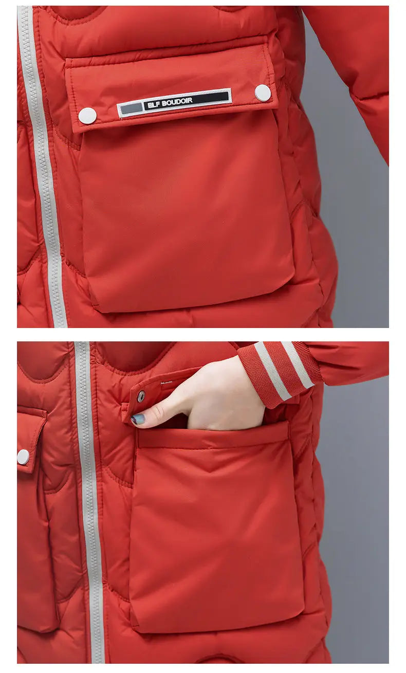 Long Winter Jacket Women Down Cotton Coats 2024 New Cotton Padded Puffer Parka Coat Women Hooded Outwear Thicken Warm Jacket 4XL