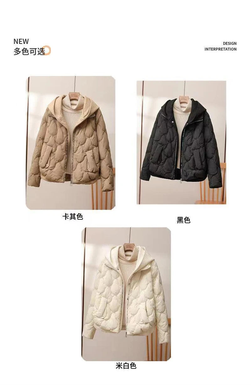 2025 Fashion Coats Korean Style Loose Cropped Coat Women Jacket Women Parkas Warm Puffer Jackets Casual Coat New Winter Clothes