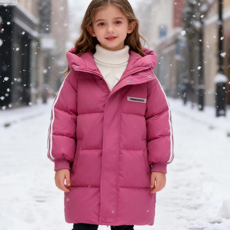 Winter Jacket For Girl Parkas Cotton Padded Baby Down Jacket Long Sleeve Baby Girls Outerwear Coat Loose Thicken Warm Kid Girl