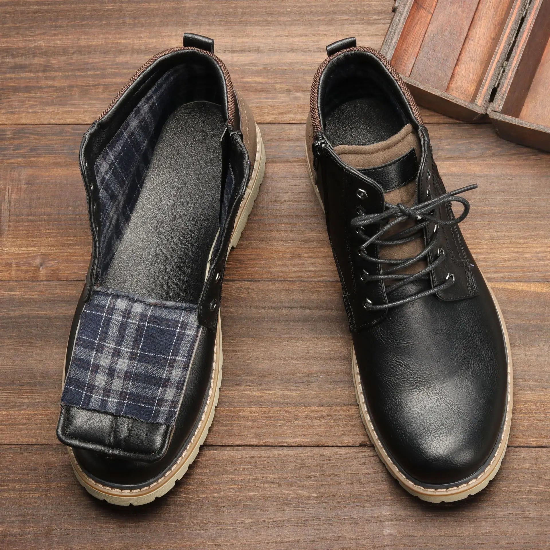 Men's Boots Retro Brushed Ankle Boots Men's Shoes Large Autumn and Winter Men's Boots Walking Shoes Women 2023 Shoes for Men