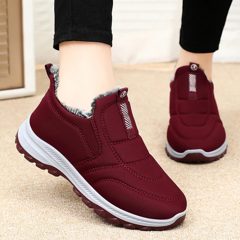 Winter Men Boots Outdoor Snow Boots Warm Lightweight Cotton Boot Non-slip Hiking Walking Shoes Fur Comfortable Women Ankle Boots