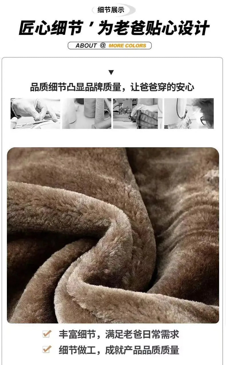 Winter New Fashionable Solid Color Plus Velvet Thick Warm Windproof Jacket for Men's Casual Loose Sports Large Size Jacket L-4XL