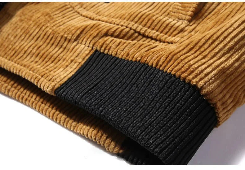 Winter Jacket Men Male Thermal Windbreaker Plus Size Men's Warm Winter Corduroy Jackets and Coats Fur Collar Casual Outwear