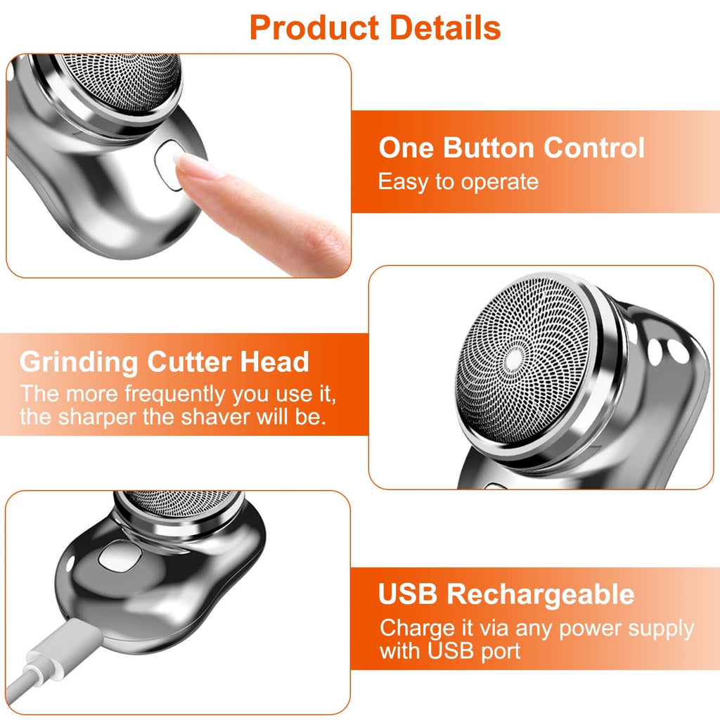 1 Set Electric Razor For Men Mini Shaver Portable Pocket Size Shaver