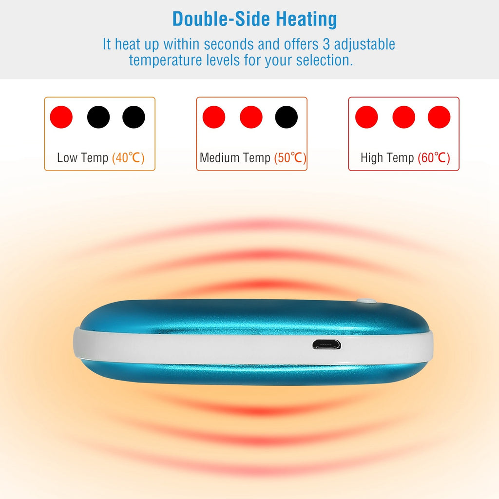 1Pc Portable Hand Warmer 5000mAh Power Bank Rechargeable Pocket Warmer