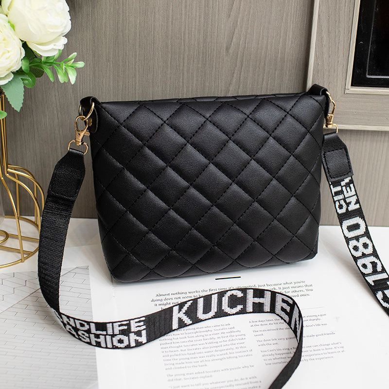 Small Messenger Bag For Women Trend Lingge Embroidery Female Shoulder Bags