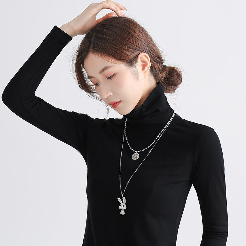 Double Decorative Titanium Steel Necklace Light Luxury