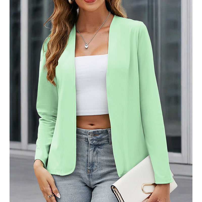 Women Plus Size Casual Blazer Open Front Long Sleeve Work Office