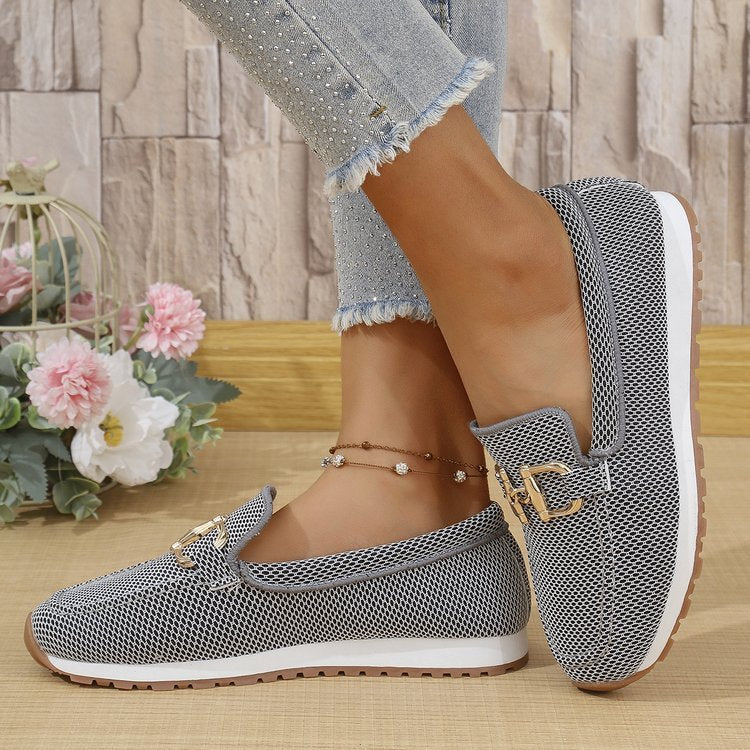 Women's All-match Casual Solid Color Flat Simple Sneaker
