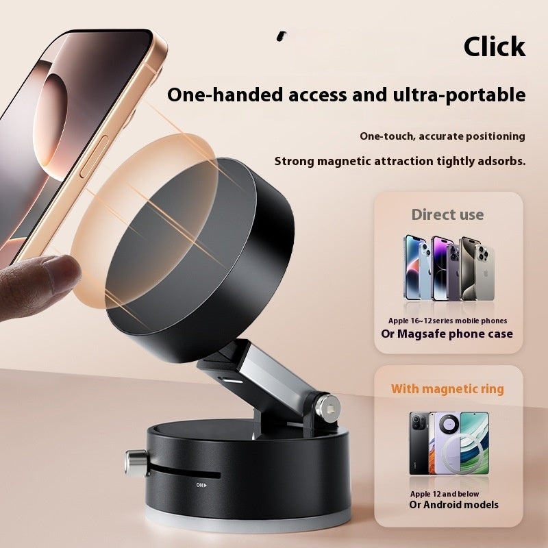 Foldable Magnetic Vacuum Car Phone Holder Foldable Suction Cup