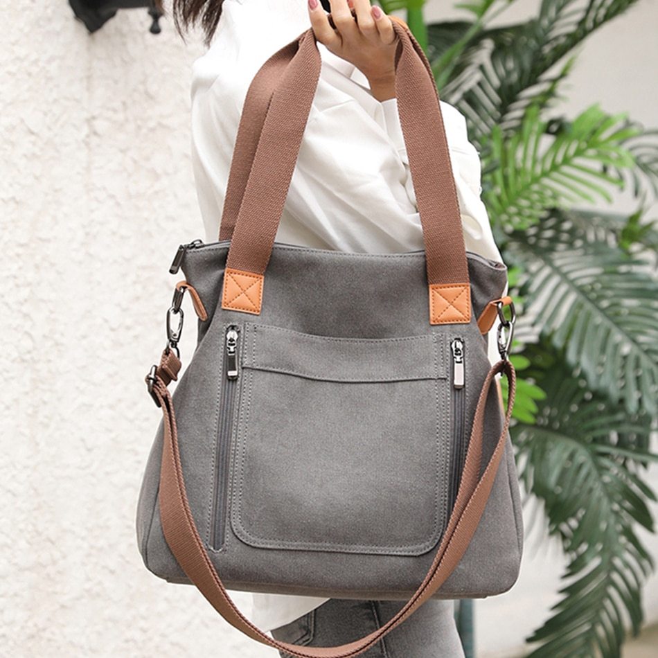 Women Totes All-match Portable Large-capacity Female Canvas Bag