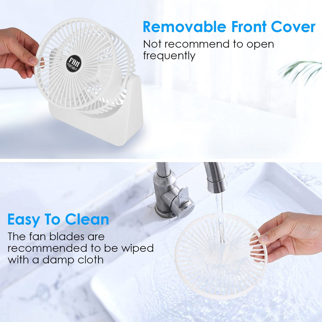 6.5in Desk Fan USB Powered 2 Speeds Table Cooling Fan