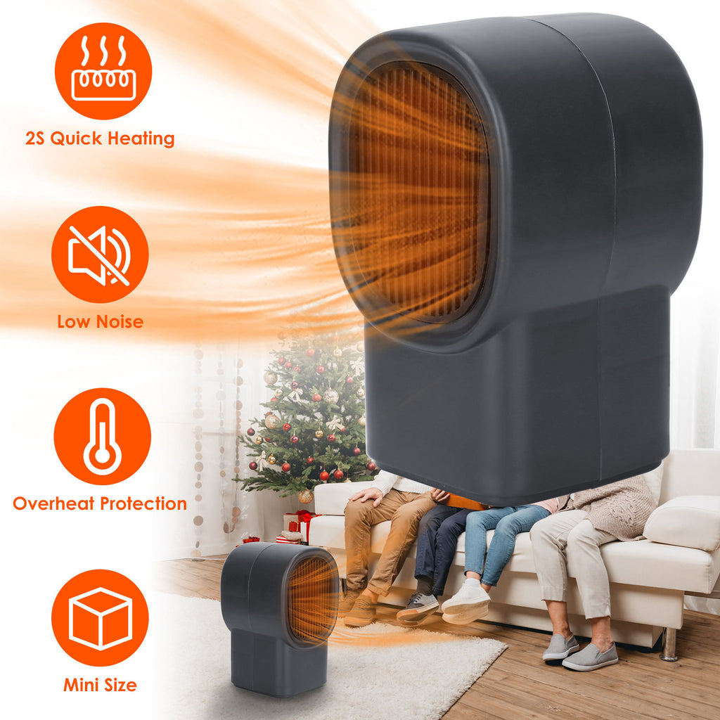 1Pc 500W Portable Electric Space Heater Mini Desktop Fan