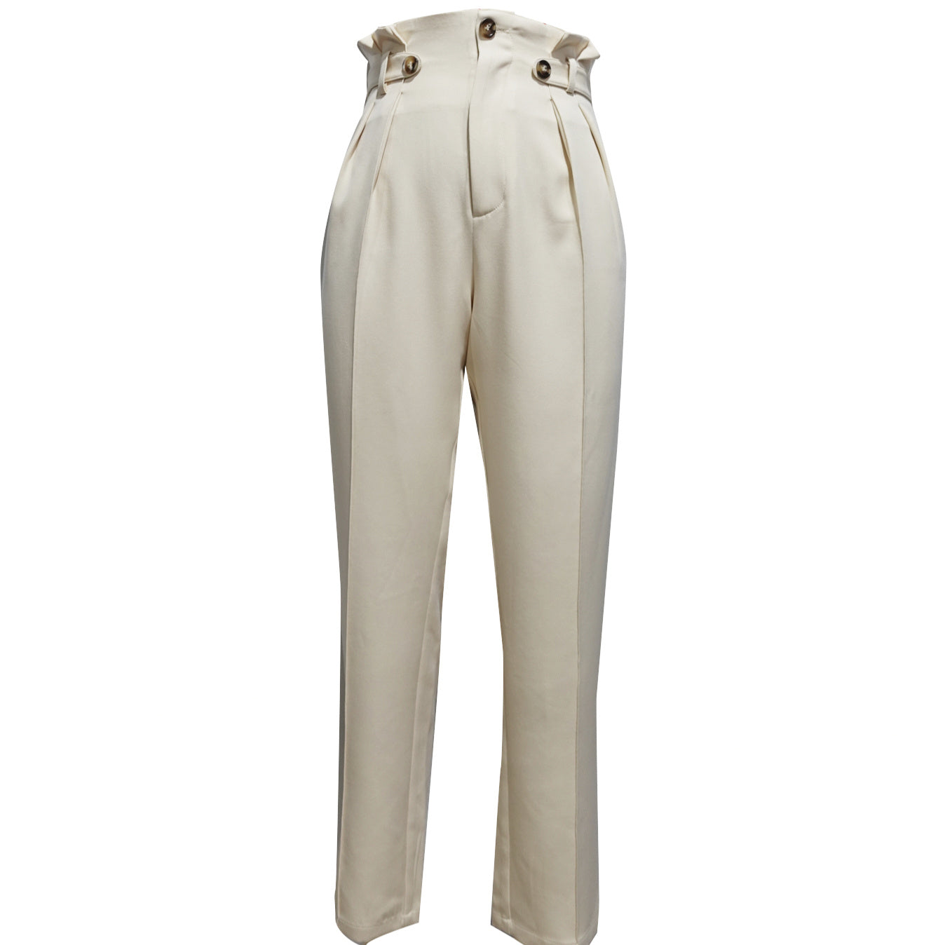 Ladies' Solid Color Casual Wide Leg Pants