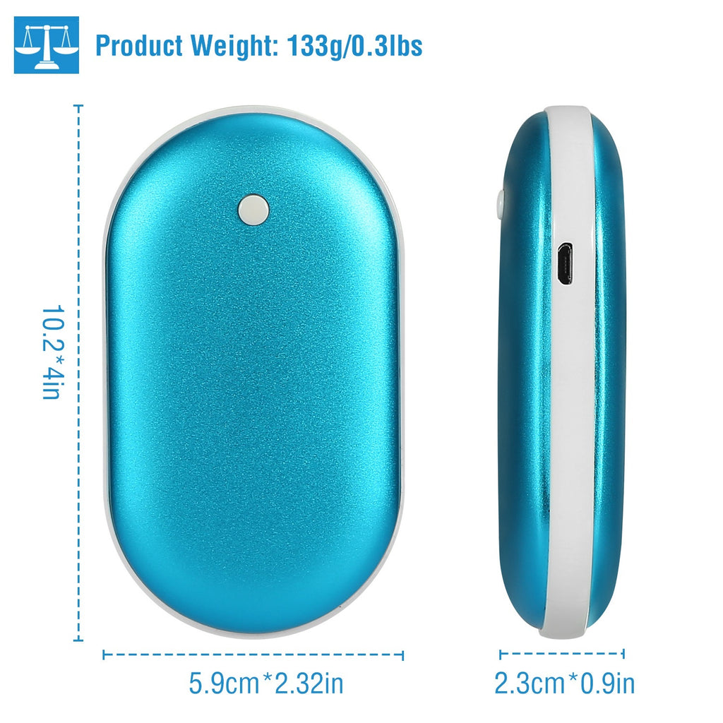 1Pc Portable Hand Warmer 5000mAh Power Bank Rechargeable Pocket Warmer