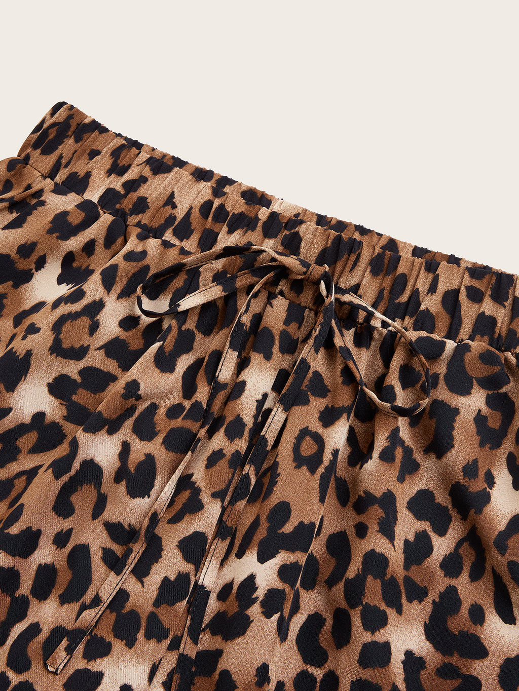 Women's Plus Size Leopard Print Wide Leg Pants - Elastic Waist